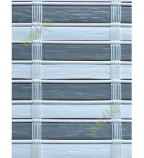 White and grey color stripes PVC blinds